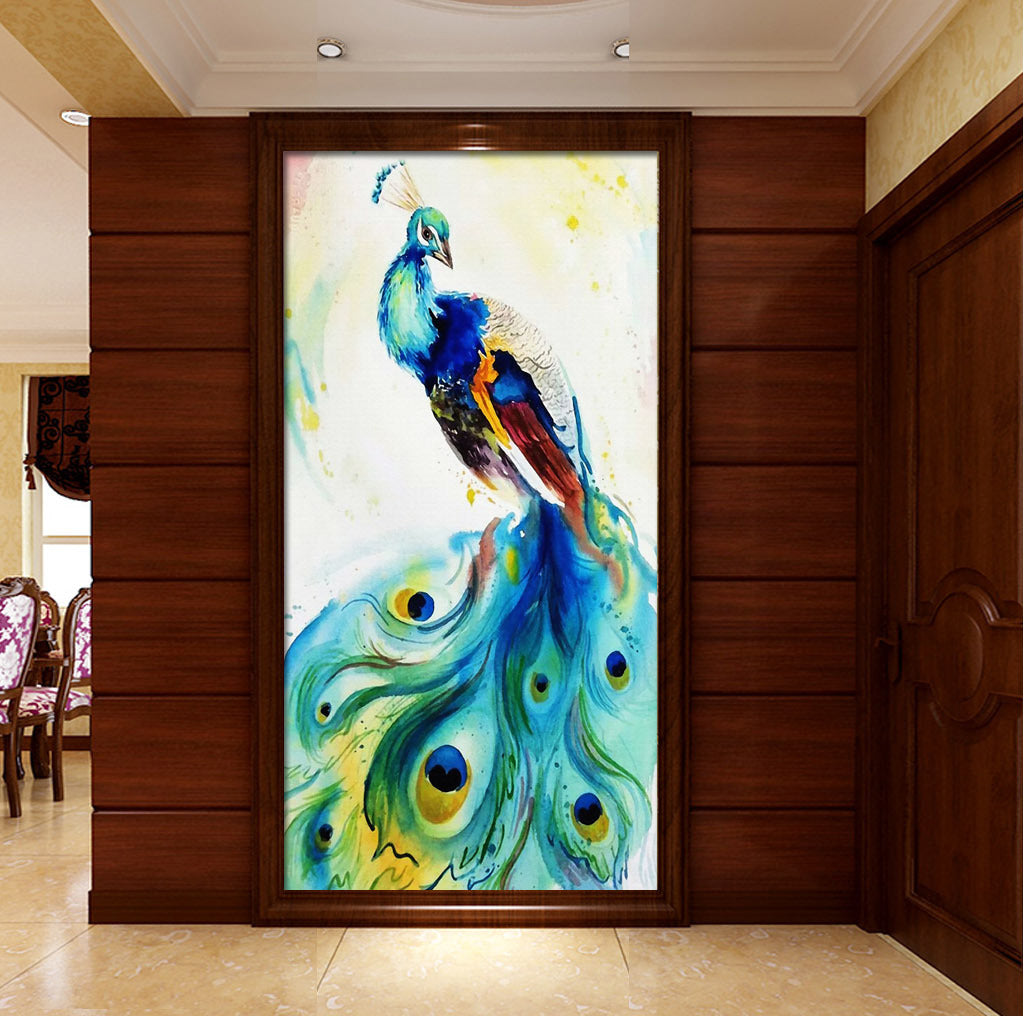 3D Beautiful Peacock WG042 Wall Murals