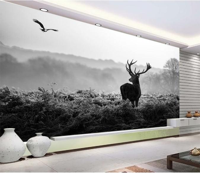 3D Deer Shadowy 296 Wallpaper AJ Wallpaper 