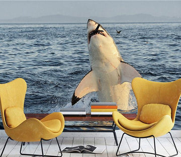 3D Shark Jumping 090 Wallpaper AJ Wallpaper 
