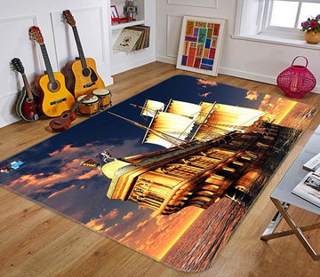 3D Sailing Sea 702 Non Slip Rug Mat Mat AJ Creativity Home 