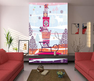 3D Sleigh Gift 199 Wallpaper AJ Wallpaper 