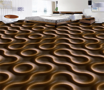 3D Brown Lines 047 Floor Mural Wallpaper AJ Wallpaper 2 