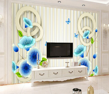 3D Morning Glory Butterfly 514 Wallpaper AJ Wallpaper 