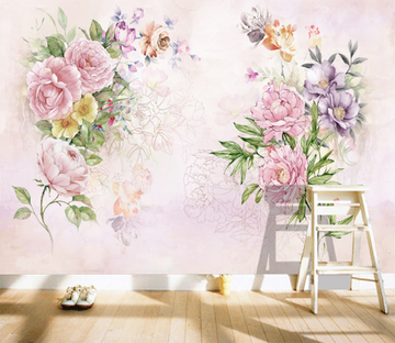3D Blooming Bouquet 299 Wallpaper AJ Wallpaper 