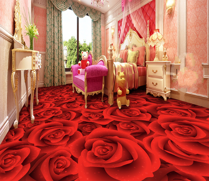 3D Flower Bunch 119 Floor Mural Wallpaper AJ Wallpaper 2 