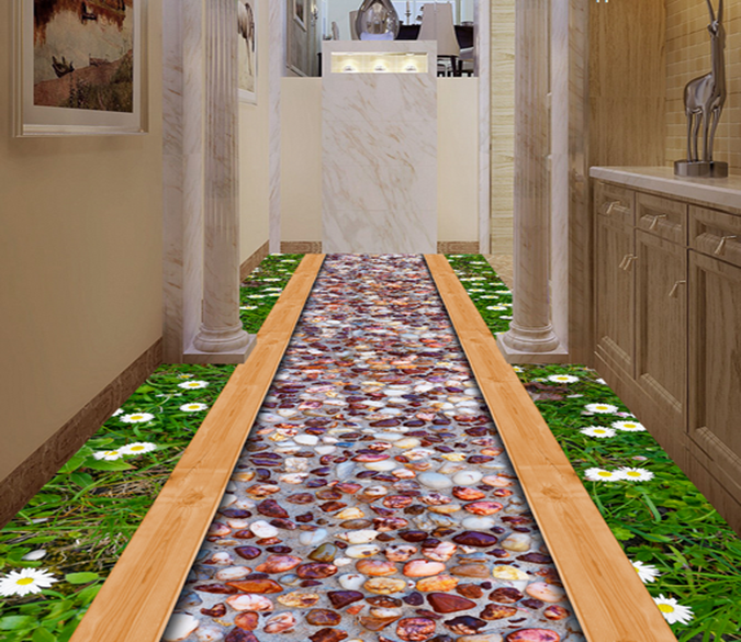 3D Stone Trail 056 Floor Mural Wallpaper AJ Wallpaper 2 