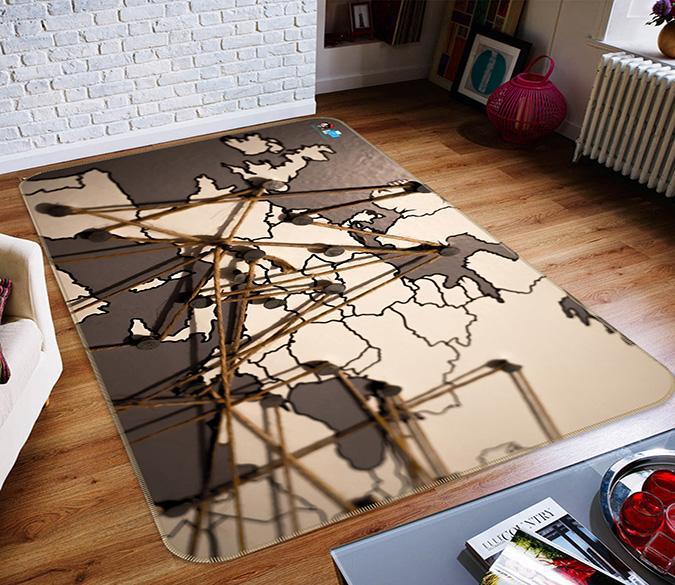 3D Marking Line 312 Non Slip Rug Mat Mat AJ Creativity Home 