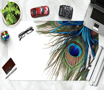 3D Peacock Feather 017 Desk Mat Mat AJ Creativity Home 