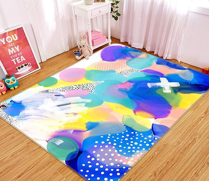 3D Watercolor Ink 321 Non Slip Rug Mat Mat AJ Creativity Home 