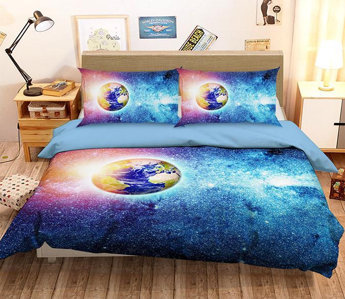 3D Earth Stars 127 Bed Pillowcases Quilt Wallpaper AJ Wallpaper 