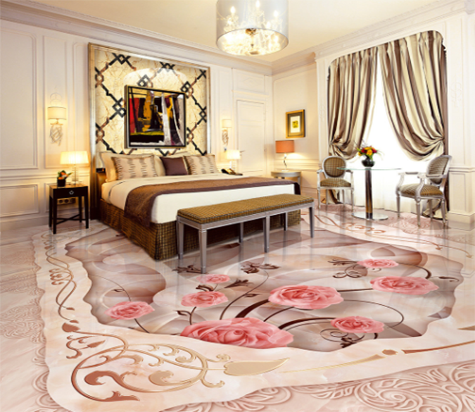 3D Runner Flowerse 072 Floor Mural Wallpaper AJ Wallpaper 2 