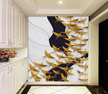 3D Golden Geese 522 Wallpaper AJ Wallpaper 