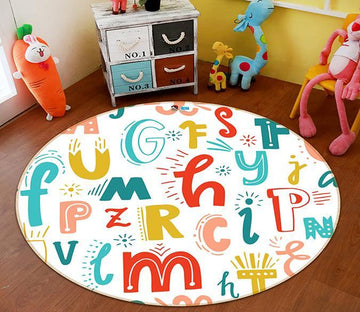3D Cartoon Letter 305 Round Non Slip Rug Mat Mat AJ Creativity Home 