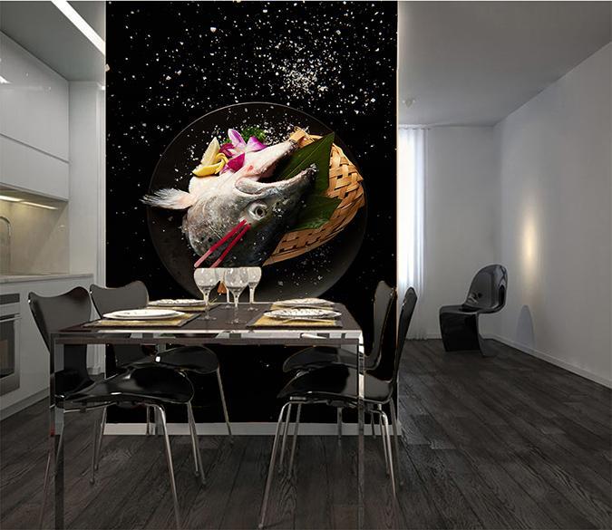 3D Fish Head Lemon 007 Wallpaper AJ Wallpaper 