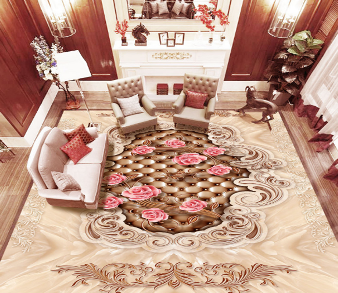 3D Small Round Blocks 1165 Floor Mural Wallpaper AJ Wallpaper 2 