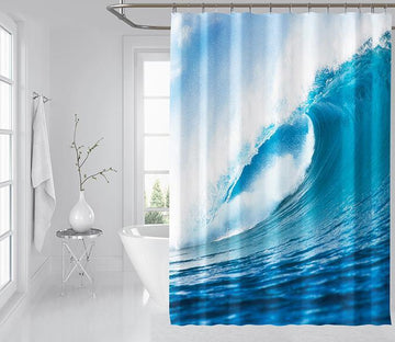 3D Sea Wave 122 Shower Curtain 3D Shower Curtain AJ Creativity Home 