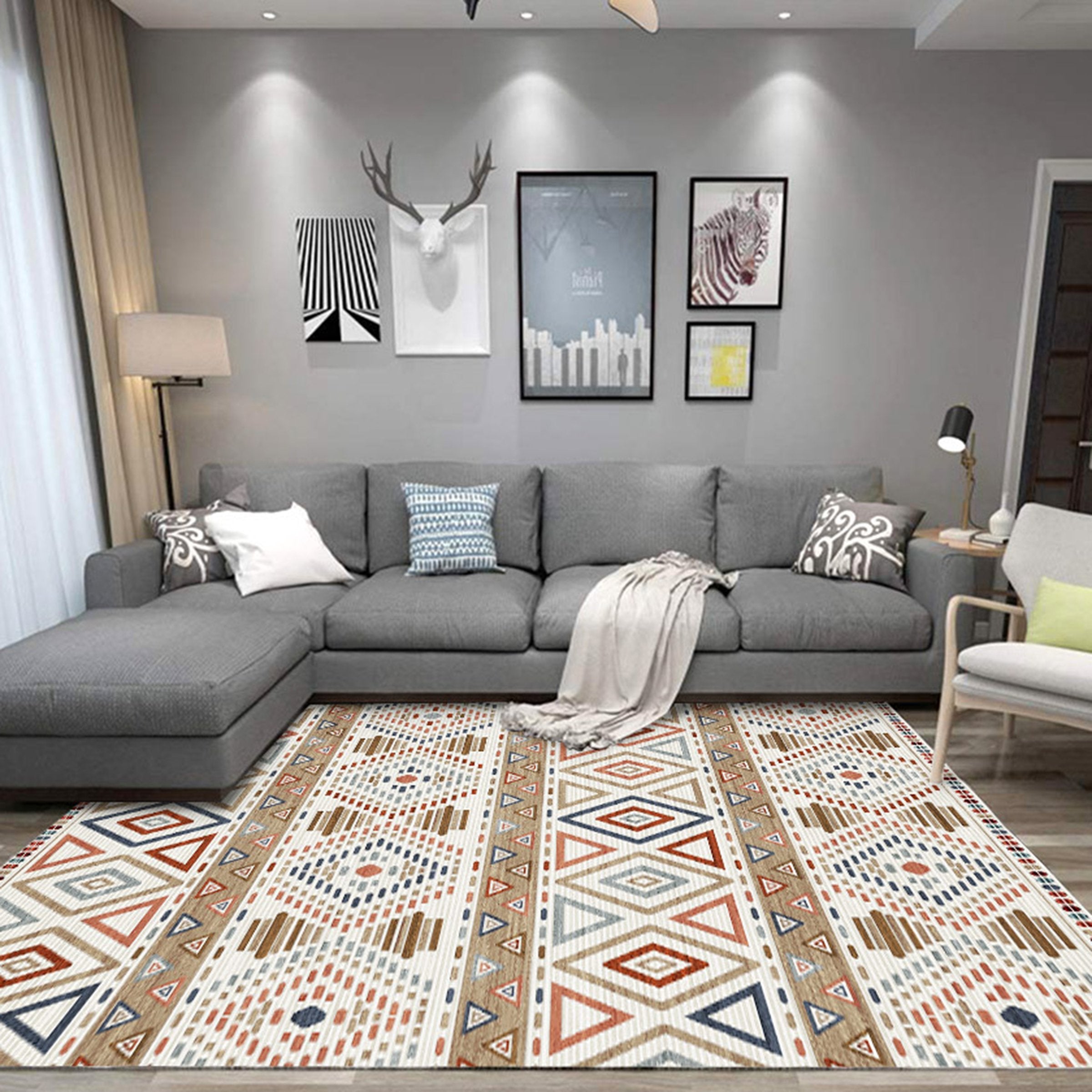 3D Modern Geometric Pattern WG406 Non Slip Rug Mat Mat AJ Creativity Home 