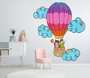 3D Cartoon Hot Air Balloon 258 Wall Stickers Wallpaper AJ Wallpaper 