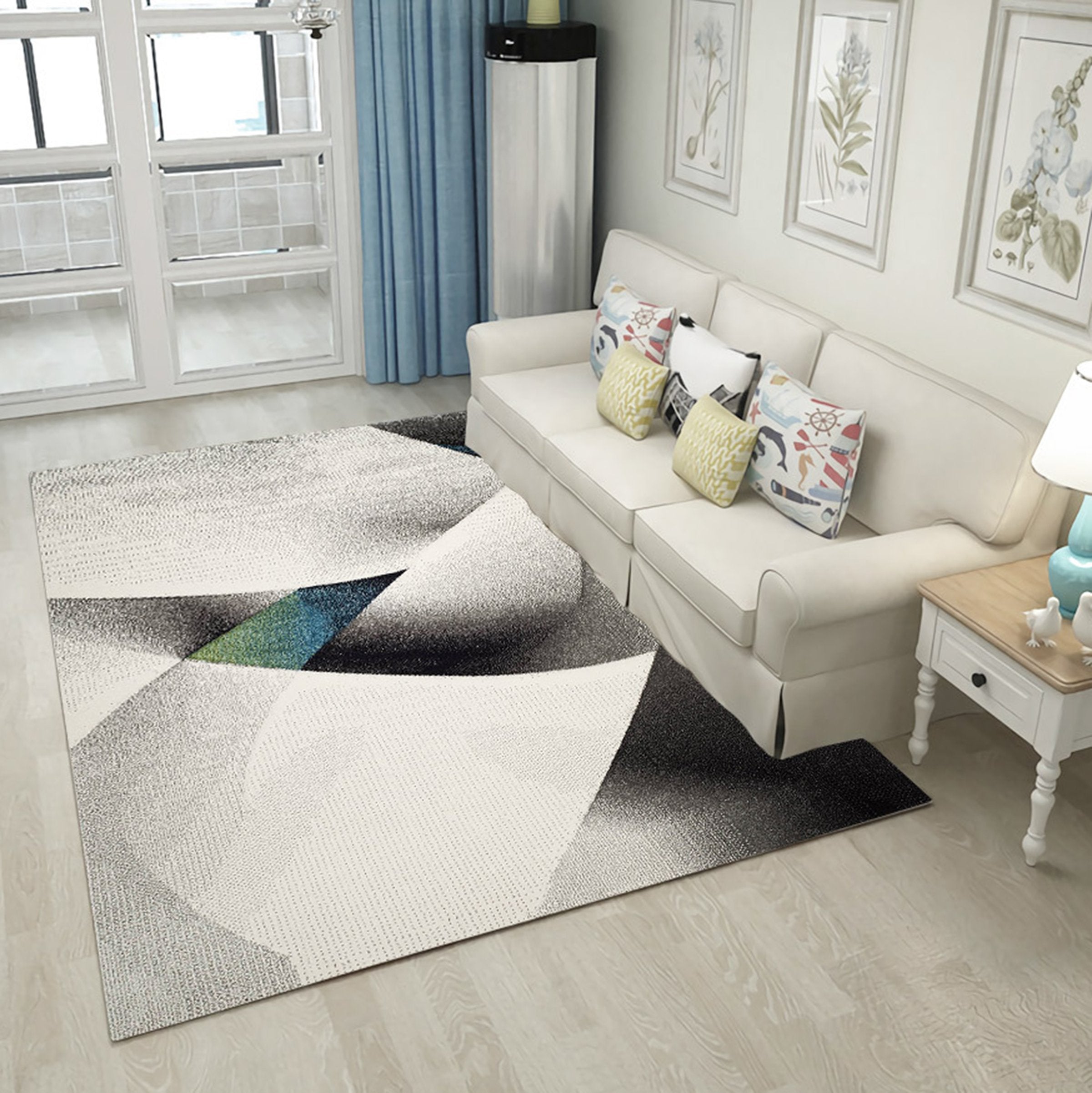 3D Gray Geometry WG028 Non Slip Rug Mat Mat AJ Creativity Home 