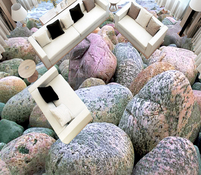 3D Spot Stone 145 Floor Mural Wallpaper AJ Wallpaper 2 