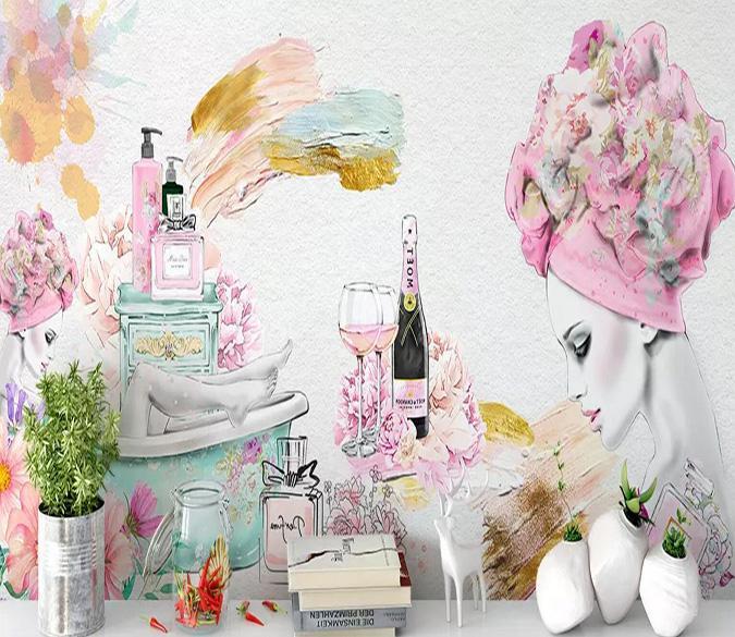 3D Red Wine Perfume 167 Wallpaper AJ Wallpaper 