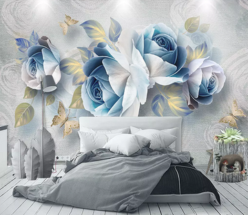 3D Blue Rose 278 Wallpaper AJ Wallpaper 2 