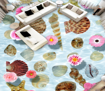 3D Seashell 062 Floor Mural Wallpaper AJ Wallpaper 2 