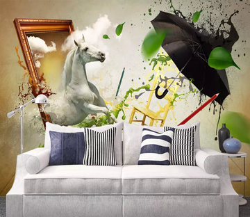 3D Photo Frame Horse 1002 Wallpaper AJ Wallpaper 2 