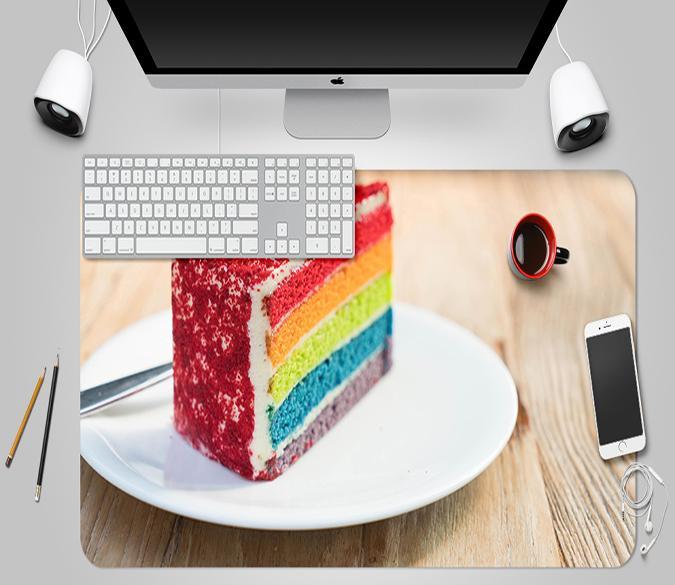 3D Rainbow Cake 030 Desk Mat Mat AJ Creativity Home 