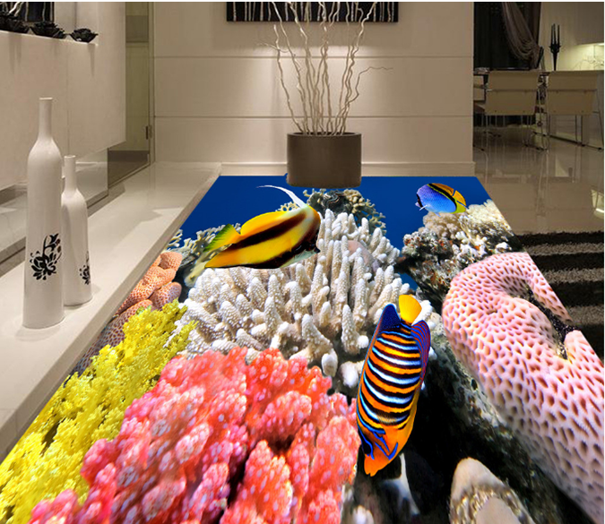 3D Bright Coral 181 Floor Mural Wallpaper AJ Wallpaper 2 