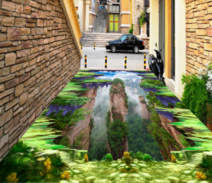 3D High Mountains 028 Floor Mural Wallpaper AJ Wallpaper 2 