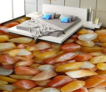 3D Yellow Stone 031 Floor Mural Wallpaper AJ Wallpaper 2 