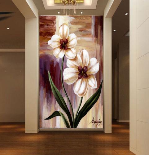 3D Painting Flowers Gray 784 Wallpaper AJ Wallpaper 