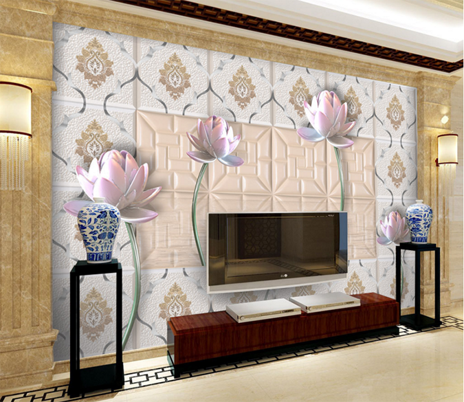 3D Lotus Open 216 Wallpaper AJ Wallpaper 