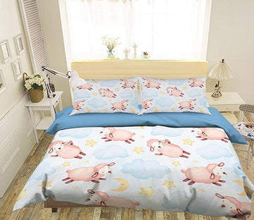 3D Red Ssheep 056 Bed Pillowcases Quilt Wallpaper AJ Wallpaper 