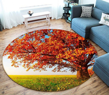 3D Autumn Landscape 073 Round Non Slip Rug Mat Mat AJ Creativity Home 