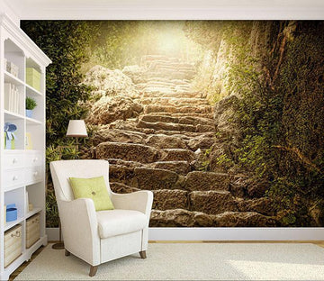 3D Staircase Grass 708 Wallpaper AJ Wallpaper 
