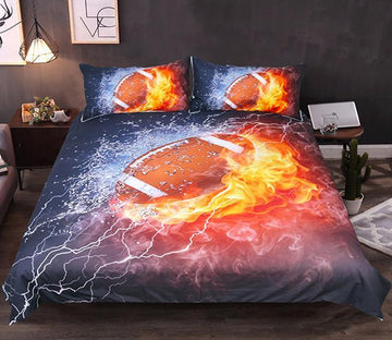 3D Rugby Burning 138 Bed Pillowcases Quilt Wallpaper AJ Wallpaper 