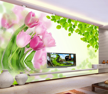 3D Green Leaf 216 Wallpaper AJ Wallpaper 