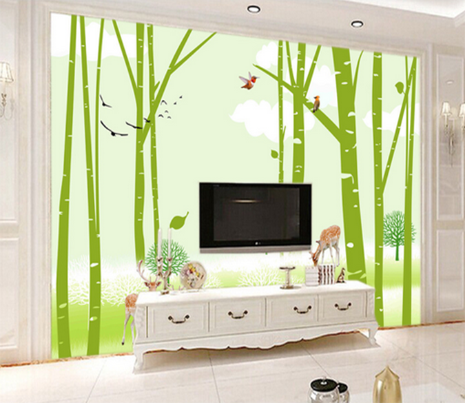 3D Deer Bird 442 Wallpaper AJ Wallpaper 