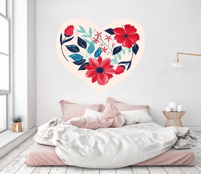 3D Love Red Rose 253 Wall Stickers Wallpaper AJ Wallpaper 