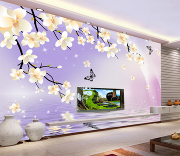 3D Water Shadow Butterfly 138 Wallpaper AJ Wallpaper 