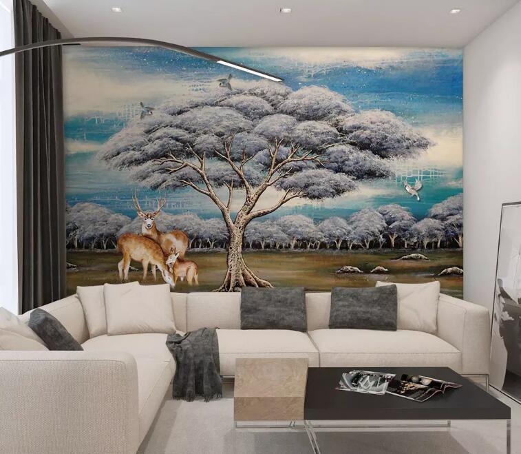 3D Forest Fawn WG63 Wall Murals Wallpaper AJ Wallpaper 2 