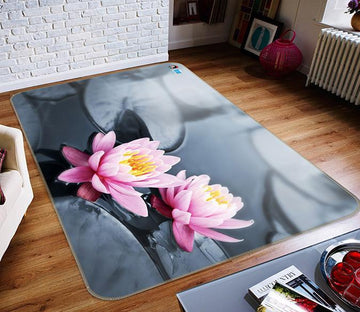 3D Big Lotus 632 Non Slip Rug Mat Mat AJ Creativity Home 
