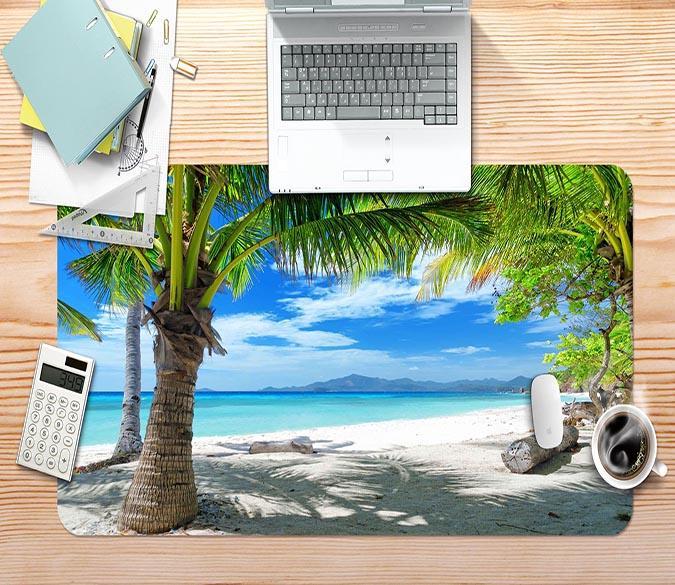 3D Coco Beach 093 Desk Mat Mat AJ Creativity Home 