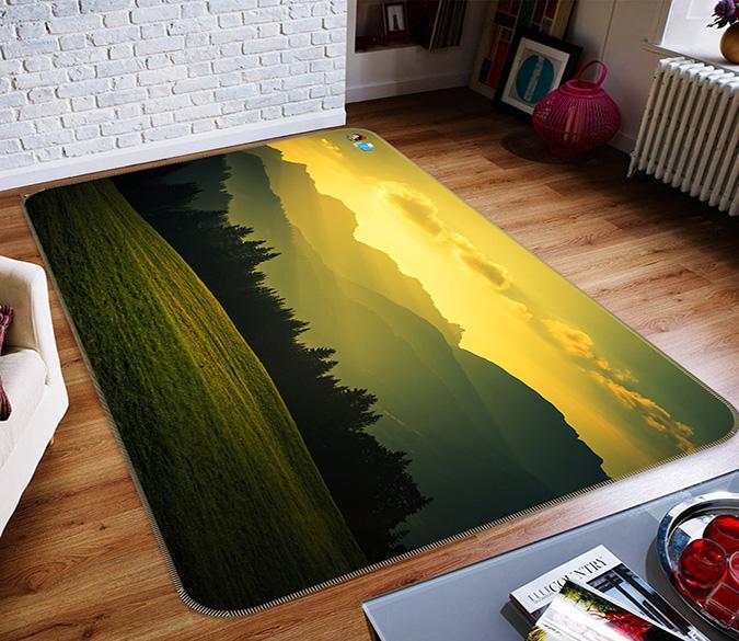 3D Dusk Field 320 Non Slip Rug Mat Mat AJ Creativity Home 