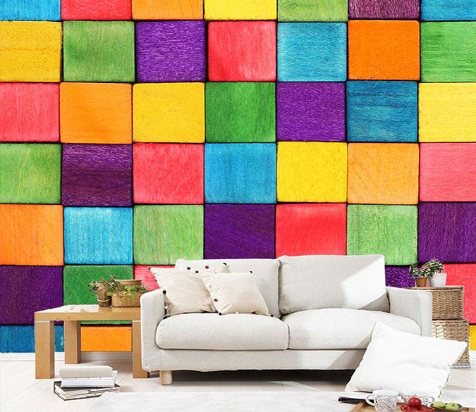 3D Colorful Squares 081 Wallpaper AJ Wallpaper 