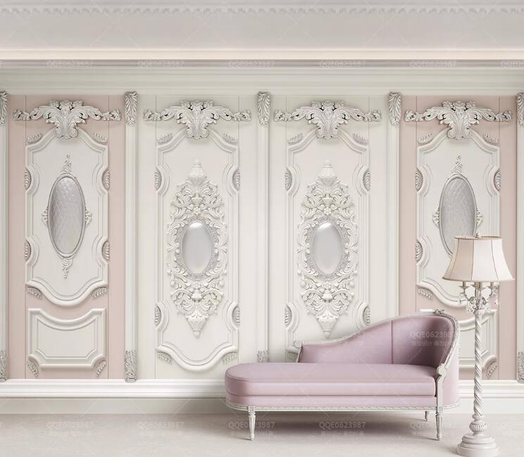 3D Simple White WC152 Wall Murals