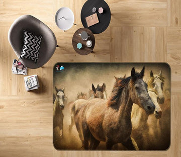 3D Brown Horse 291 Non Slip Rug Mat Mat AJ Creativity Home 