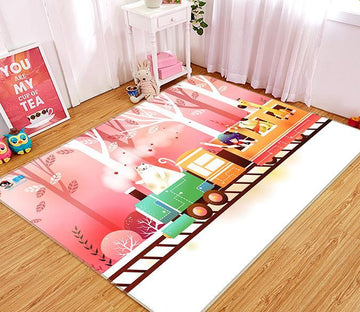 3D Cartoon Train 537 Non Slip Rug Mat Mat AJ Creativity Home 